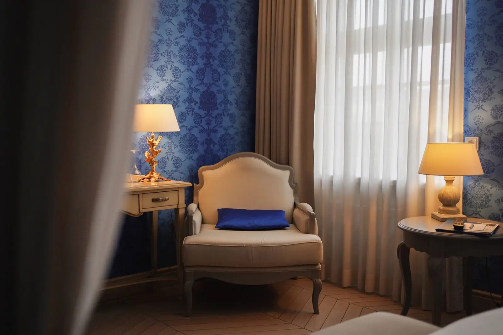 Interiørdetalj i Merquavianroyalstay kasino-hotell